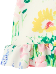 Girls Floral Puff Sleeve Tankini Swimsuit - Swim Shop