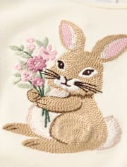 Girls Embroidered Puff Sleeve Top - Enchanted Garden