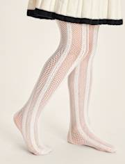 Girls Floral Microfiber Tights - Petit Paris