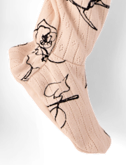 Baby Girls Rose Pointelle Snug Fit Cotton Footed One Piece Pajamas - Gymmies