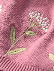 Baby Girls Hello KittyÂ® Embroidered Floral Sweater Dress