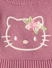 Baby Girls Hello KittyÂ® Embroidered Floral Sweater Dress