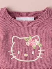 Baby Girls Hello KittyÂ® Embroidered Floral Sweater Dress