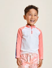 Boys Colorblock Quarter Zip Rashguard - Swim Shop
