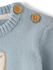 Baby Boys Applique Bunny Sweater 2-Piece Outfit Set - Homegrown by Gymboree