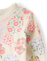 Pyjama Henley en coton à motif floral œuf de Pâques pour filles - Gymmies