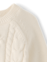 Pull en maille torsadée à motif floral pour fille - Driftwood Bay