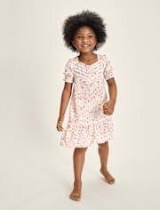 Girls Floral Pintuck Ruffle Nightgown - Gymmies