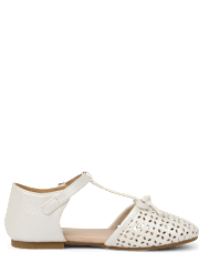 Ballerines à bride en T perforées et scintillantes pour filles - Little Essentials