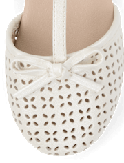 Ballerines à bride en T perforées et scintillantes pour filles - Little Essentials