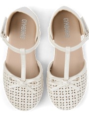 Ballerines à bride en T perforées et scintillantes pour filles - Little Essentials