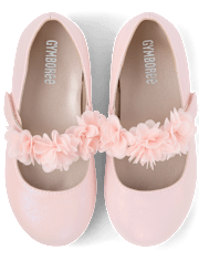 Girls Shimmer Floral Ballet Flats - Enchanted Garden
