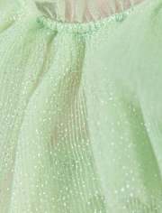 Girls Glitter Pleated Tulle High Neck Dress - Marchesa Mini x Gymboree