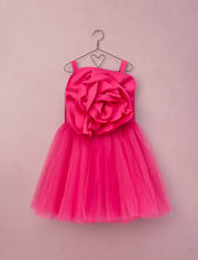 Girls Oversized Rosette Fit And Flare Dress - Marchesa Mini x Gymboree