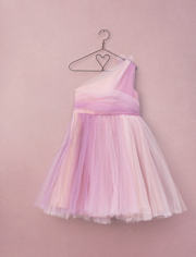 Girls Ombre Rosette Tulle One Shoulder Dress - Marchesa Mini x Gymboree