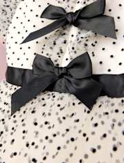 Girls Flocked Dot Bow Tulle Ruffle Dress - Marchesa Mini x Gymboree