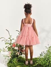 Girls Oversized Bow Fit And Flare Dress - Marchesa Mini x Gymboree