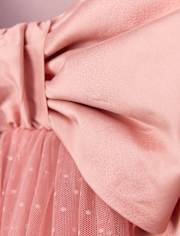 Girls Oversized Bow Fit And Flare Dress - Marchesa Mini x Gymboree