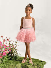 Girls Glitter Ombre Tiered Tulle Tutu Skirt - Marchesa Mini x Gymboree
