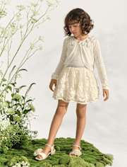 Girls Embroidered Floral Tulle Tutu Skirt - Marchesa Mini x Gymboree