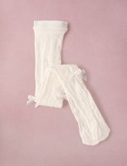 Girls Bow Lace Microfiber Tights - Marchesa Mini x Gymboree