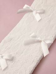 Girls Bow Lace Microfiber Tights - Marchesa Mini x Gymboree