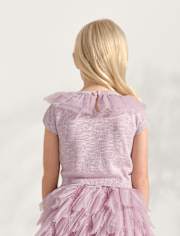 Girls Bow Tiered Tulle Sweater - Marchesa Mini x Gymboree