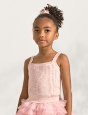 Girls Scalloped Ribbed Sweater Tank Top - Marchesa Mini x Gymboree