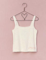 Girls Scalloped Ribbed Sweater Tank Top - Marchesa Mini x Gymboree