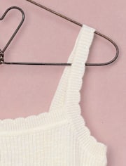 Girls Scalloped Ribbed Sweater Tank Top - Marchesa Mini x Gymboree