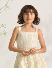 Girls Scalloped Ribbed Sweater Tank Top - Marchesa Mini x Gymboree
