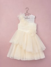 Girls Rosette Cascading Tulle Fit And Flare Dress - Marchesa Mini x Gymboree