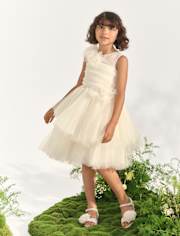Girls Rosette Cascading Tulle Fit And Flare Dress - Marchesa Mini x Gymboree