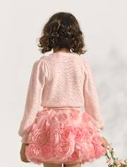 Girls Rosette Pointelle Sweater - Marchesa Mini x Gymboree