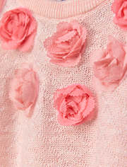 Girls Rosette Pointelle Sweater - Marchesa Mini x Gymboree