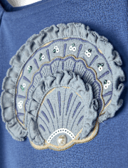 Girls Embroidered Floral Puff Sleeve Top - Driftwood Bay