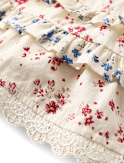 Girls Floral Tiered Ruffle Skort - Nantucket Charm