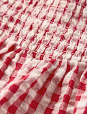Girls Gingham Seersucker V-Waist Skort - Nantucket Charm