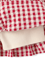 Girls Gingham Seersucker V-Waist Skort - Nantucket Charm