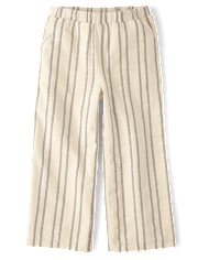 Girls Striped Textured Pull On Pants - Driftwood Bay