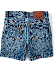 Boys Paint Splatter Jean Shorts - Driftwood Bay
