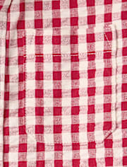 Boys Gingham Seersucker Button Up Shirt - Nantucket Charm