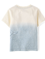 Boys Dip Dye Embroidered Whale Top - Driftwood Bay