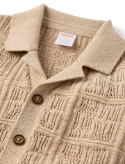 Boys Stitched Sweater Polo - Driftwood Bay