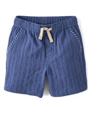 Boys Textured Pull On Shorts - Driftwood Bay