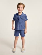 Boys Textured Pull On Shorts - Driftwood Bay