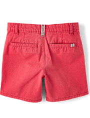 Boys Twill Chino Shorts - Nantucket Charm