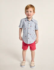 Boys Twill Chino Shorts - Nantucket Charm