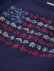 Boys Embroidered Sea Creature Flag Top - Nantucket Charm