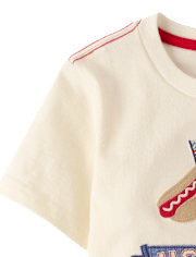 Boys Embroidered Americana Snacks Top - Nantucket Charm